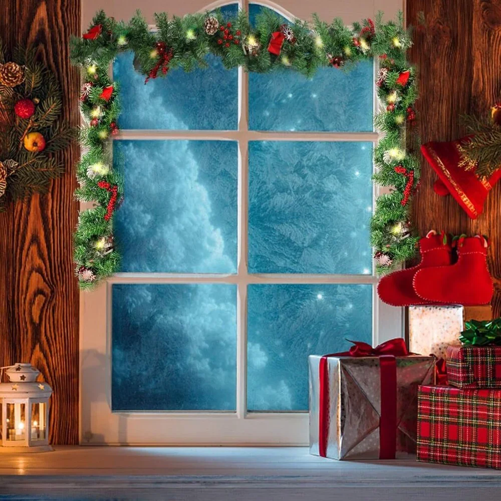 Versatile 9 FT LED Christmas Garland for Home & Garden - Festive Delight